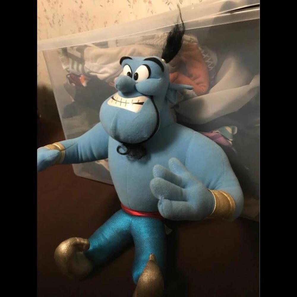 ALADDIN GENIE  Vintage Large Plush Stuffed Doll Mattel Toy 1993 14" Mattel